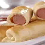 Receita de enrolado de salsicha com massa de pastel