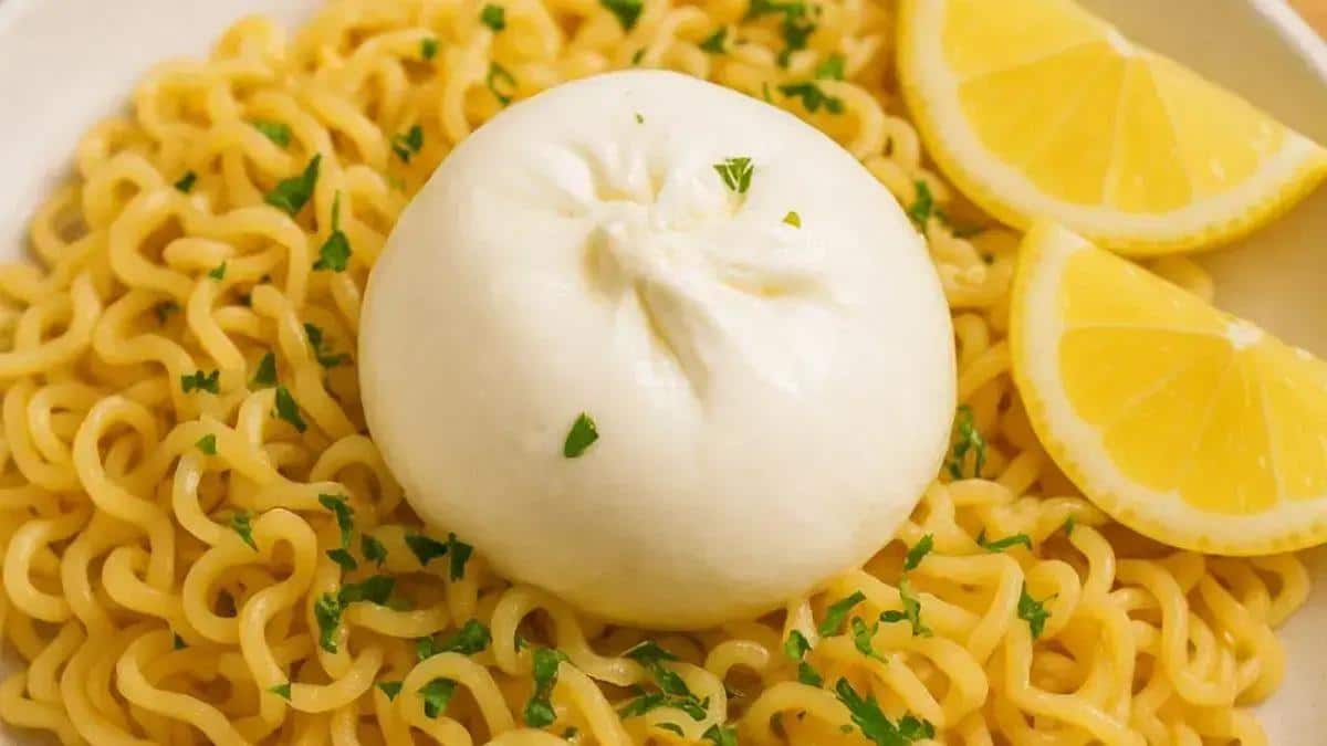 Miojo com burrata e limão: a nova febre do TikTok que você precisa experimentar