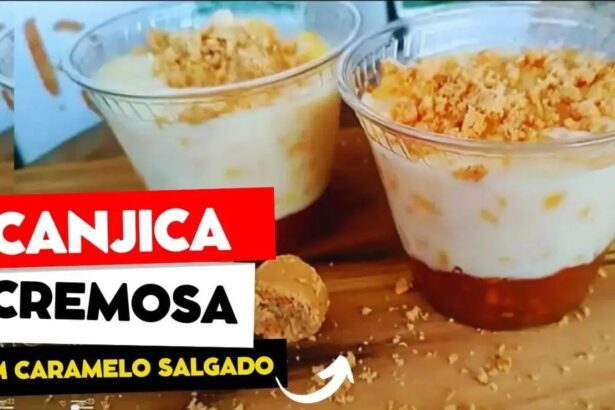 Receita de canjica cremosa com caramelo salgado: uma delícia tradicional